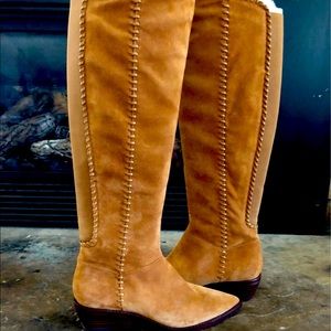 Never worn tall suede boots